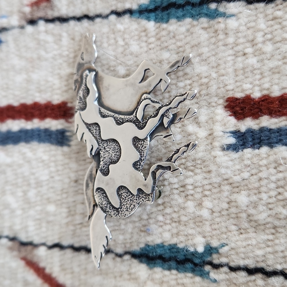 Fabulous Native American Navajo Sterling Horse Brooch By Frank Salcido ๐โฅ๏ธ - Picture 8 of 11